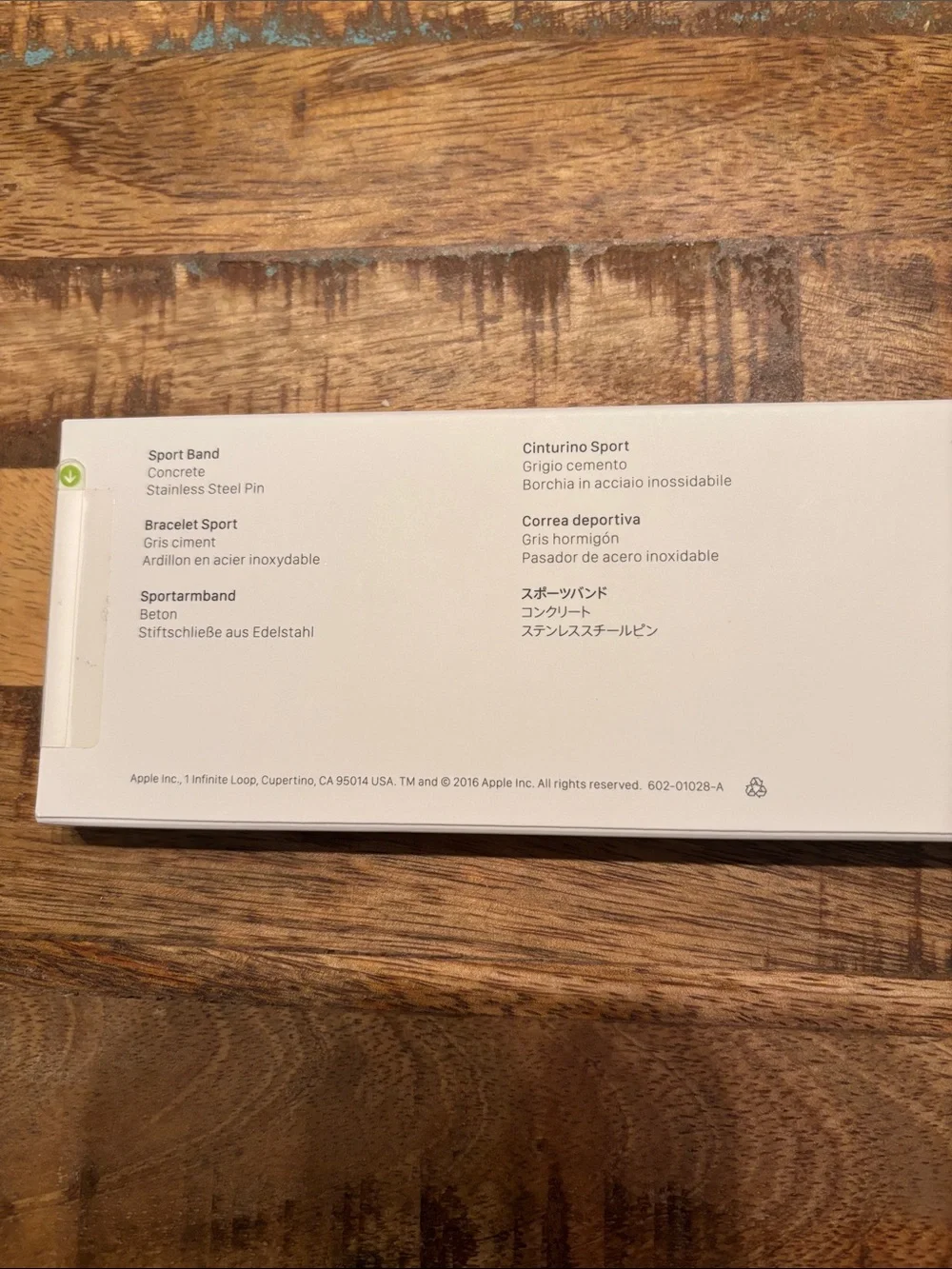 Sealed in Box Apple Sports Band 42MM SM/ML Concrete Color MSRP $49